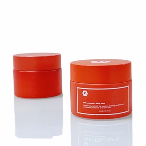 Pot cosmétique personnalisé en verre dépoli rose mat de 50g, 30g, 20g, 10g avec logo personnalisé - Product Image 2