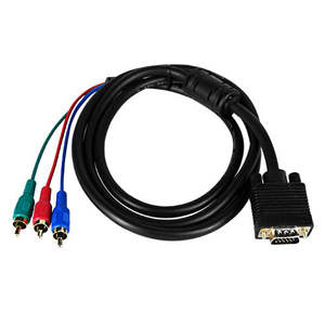 Красная, белая, желтая штепсельная вилка Hd15 15 Pin Vga к S-Video 3 Rca аудио Av конвертер стерео кабель адаптер для Hdtv ПК Dvd монитора - Product Image 1