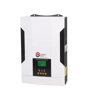 Inverter tenaga surya Grid terbuka, pengendali pengisi daya bawaan MPPT 100A, baterai Lithium bawaan, mendukung Input 450V, Output maks PV, 5,5 kW 48V 230VAC