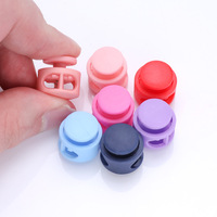 Attache élastique colorée à double trou avec clip à ressort, boucle antidérapante en plastique et nylon pour sacs, bagages, ajusteur de lacets de chaussures, cordon - Chine