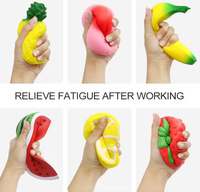 Jouet Squishy Géant en Forme de Fruit en PU, à Remontée Lente, Anti-Stress Sensoriel pour Garçons, Filles et Adultes