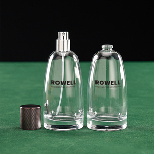 Bottiglia di Profumo in Vetro <span class=keywords><strong>Rosa</strong></span> Chiaro con Tappo a Farfalla 30ml 50ml 100ml Cilindrica Trasparente Nuovo Design - Product Image 2