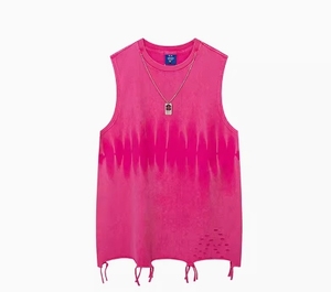 Camiseta sin mangas para hombre, camiseta desgastada Vintage de verano con cuello redondo, camiseta lavada con piedra, Top lavado antiguo - Product Image 1