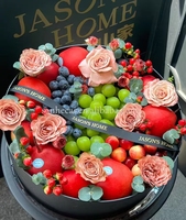Ensemble de 3 boîtes rigides pour emballage de fleurs, en carton, avec doublure en éponge, couvercle transparent recyclable, poignée, logo personnalisé