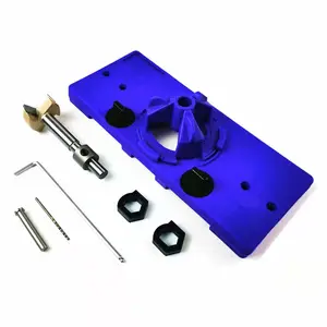 35mm hinge boring hole drill guide concealed Door hinge jig Drill Guide Set Door Boring Hole Template Bit