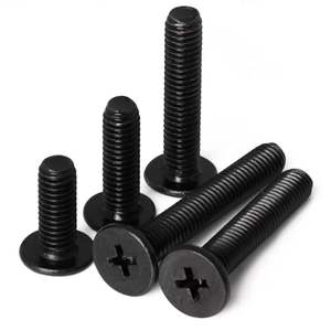 M2 M4 M6 Vis à tête plate croisée à tête fine Vis à machine numérique pour ordinateur portable Acier inoxydable 304 Noir et blanc - Product Image 3