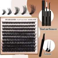 Cils en Grappes Volumineuses et Moelleuses pour Vente en Gros 100D 200D – Étiquette Privée, Faux Cils Segmentés DIY