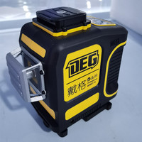 Niveau laser industriel DEGLASERS à 12 lignes, faisceau vert, haute précision, auto-nivelant, batterie Li-Ion, pour le bricolage