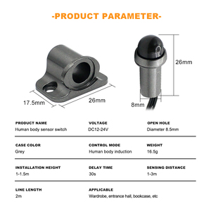 8Mm Nhỏ PIR Cảm Biến Dò 12/24V Tập Trung Điều Khiển Hồng Ngoại Gần Cảm Biến Chuyển Đổi Cho Cơ Thể Con Người Tủ Quần Áo Tủ - Product Image 2