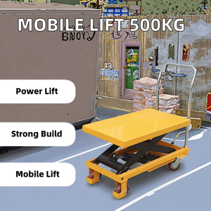 Meja Angkat Gunting Elektrik 500kg, Truk Platform Hidrolik Mobile untuk Pemuatan dan Perawatan di Gudang Pabrik - Product Image 3