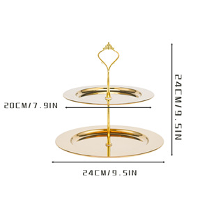 Espositore per Dessert a Più Livelli - Vassoio per Torte in Acciaio Inox, Torre per Tè del Pomeriggio, Porta Frutta e <span class=keywords><strong>Pasticceria</strong></span> - Product Image 4