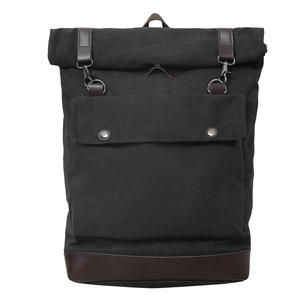 Custom Travel Casual Vintage Outdoor Hiking Camping <b>Backpack</b> Rucksack Waxed Canvas <b>Backpack</b> Bag Men <b>Backpack</b> - Product Image 1