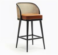 Chaise de bar réglable en rotin, style nordique moderne et minimaliste, écologique, garantie 5 ans, pour hôtel, salle à manger, salon