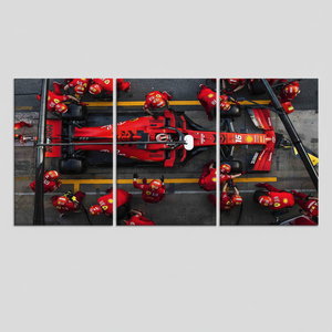 Lienzo Decorativo con Diseño de Charles Leclerc en la Pista de Fórmula Uno, Impresión en Lienzo, Regalo Personalizado para Colgar en la Pared, Juego de 3 Lienzos - Product Image 2