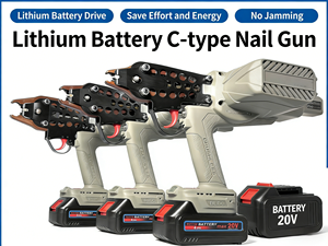 Pistolet à anneaux en C sans fil et pistolet à anneaux de ferme multifonctionnel pour filet de gabion, fil barbelé, filet de pêche, filet de réservoir, type 7C 7E 760 - Product Image 3