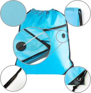 Mochila deportiva con cordón de poliéster personalizada con estampado - Product Image 2