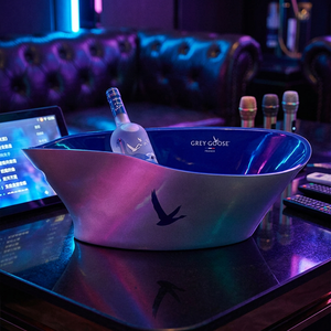 Ice Bucket for KTV Rooms 4 Bottles Illuminated, Custom Logo, Bulk Supply - Product Image 2