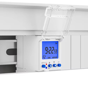 Pengalih waktu <span class=keywords><strong>2</strong></span> saluran layar LCD besar 7 hari sakelar waktu yang dapat diprogram Interval detik relai dengan dua keluaran independen relai - Product Image 4