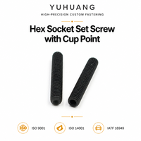 Vis sans tête à six pans creux en oxyde noir M2 M3 M4 M5 M6 M8, filetage complet, vis de réglage, classe 12.9, fixation haute résistance, en vrac