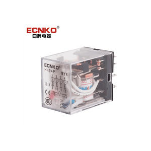 Relé Electromagnético Intermedio Rike Factory HH54P MY4NJ de Venta Directa, Voltaje de Bobina de 24 VCC, Tamaño Miniatura, Interruptor de Protección - Product Image 1