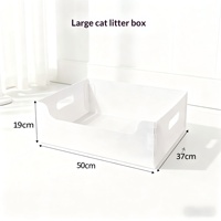Lettiera per Gatti Pieghevole Portatile Monouso Extra Large, Toilette per Gatti in PP Impermeabile Monouso Mensile, Rialzata Anti-Schizzi