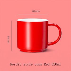 Tasses en céramique populaires de différentes couleurs en porcelaine fine OEM pour café et lait - Product Image 4