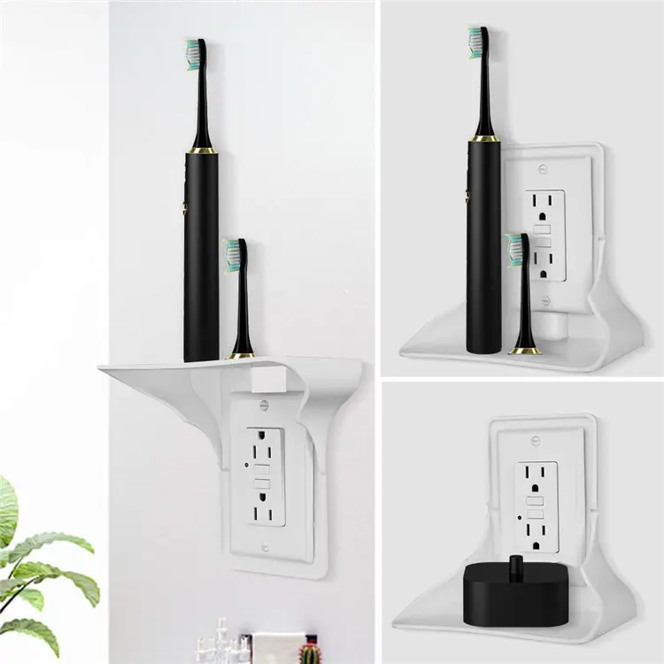 Mobile Phone Charging Rack Power Perch Wall Holder Home Wall Shelf Organizer Space Saving Upper Socket