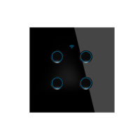 Bouton concave Tuya interrupteur intelligent WiFi ZigBee pas de neutre pas de condensateur applique murale EU 1 2 3 4 Gang verre Alexa interrupteurs à distance
