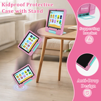 Tablet PC Infantil de 10.1 Pulgadas con Android 15.0, 4GB + 4GB de RAM Expandible, 32GB de ROM, Funda Protectora de EVA, Control Parental y Aplicaciones Aiwawa