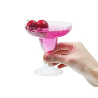 Gobelet jetable à pied en PS pour mousse, vin, champagne, desserts de fête, usage aviation, vente en gros, fabricant