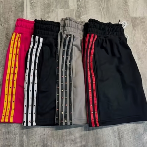 <span class=keywords><strong>Pantaloncini</strong></span> <span class=keywords><strong>Streetwear</strong></span> da Uomo in Cotone Pesante 260 Grammi, Jorts con Strass, Produttore - Product Image 4