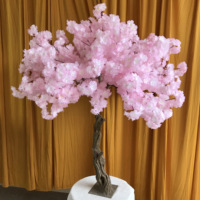 BL-AT33 Königsblauer Kirschblüten-Tischbaum mit Blumenständer für Hotel-Ballsaal, Empfangstisch, Zeremonie und Eventdekoration