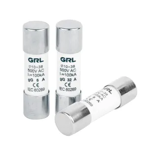 GRL Manufacturer Ceramic Cylindrical Fuse 1 Amp 2 Amp Fuse Link 8A