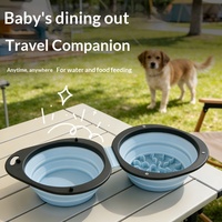 Bols pliables en plastique pour chien, écologiques, portables, pour l'eau et la nourriture, pour la randonnée et les promenades