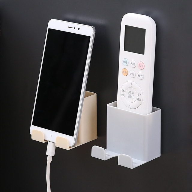 AA582 Wall Mounted Storage Box Remote Control Storage Organizer Case for Air Conditioner TV Mobile Phone Plug Holder Stand Rack