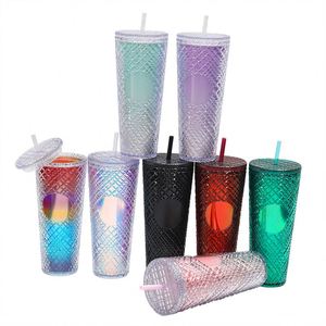 Factory Custom Logo Hot Selling 24oz 20oz 16oz in Bulk Plastic Tumbler Cold Coffee <b>Mug</b> Tumblers Cups with Lids and Straw - Product Image 2
