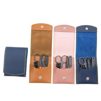 Ensemble de coupe-ongles en acier inoxydable multicolores 4 pièces, ensemble professionnel complet, kit de manucure et de pédicure luxueux