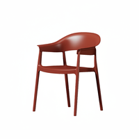 Chaise de salle à manger contemporaine empilable en polypropylène (PP) de haute qualité à prix d'usine avec accoudoirs - Écologique et portable pour la maison et le bureau