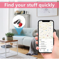 2025 YY Usine Vente Chaude En Cuir Pu Porte-clés Rouge Rose Conception Porte-clés Porte-Monnaie avec GPS Tracker Clé pour AriTag