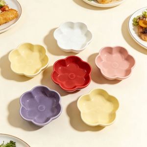 Plats à Sauce Soja en Céramique Style Crème au Design Minimaliste, Mini Plats à Dessert et Fruits, Plats à Assaisonnement pour Restaurant Hot Pot - Product Image 3