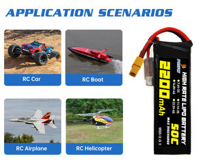 Ponfly 2200mAh 50c 11.1V 3S RC Đua Xe thuyền Lipo có thể sạc lại pin 2200mAh 2S 4S 6S 7.4V 14.8V 22.2V Li-<span class=keywords><strong>polymer</strong></span> pin - Product Image 5