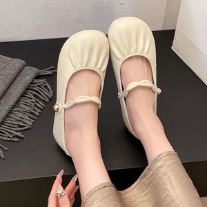 La parola fata nonna pieghettata 2025 bocca Jane una leggera ballerine Slip-On Mary poco profonde primavera ed estate scoppiano nuovi piatti - Product Image 2