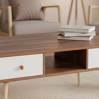 Table basse moderne convertible et extensible en bois écologique, style panneau, pour salon, bureau, appartement, multi-usages