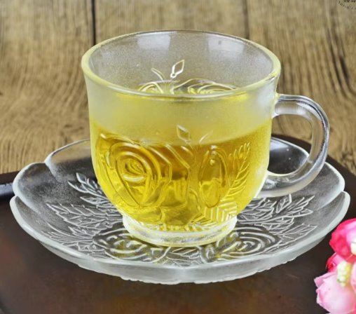 フロストガラス製オフィス用カプチーノ・コーヒーティーカップセット 