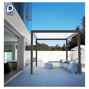 Pergola électrique en aluminium résidentielle, moteur silencieux, auvent rétractable, gazebo, imperméable, protection solaire, patio, balcon, jardin - Product Image 1