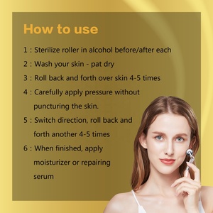 Rouleau de <span class=keywords><strong>derma</strong></span> <span class=keywords><strong>pour</strong></span> l'acupuncture, <span class=keywords><strong>pour</strong></span> la peau, la <span class=keywords><strong>barbe</strong></span> et les cheveux, 0,25 mm, microneedling, 192 aiguilles, rouleau de microneedling en titane - Product Image 5