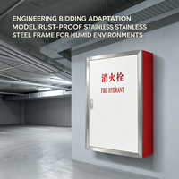 Caja de Hidrante Contra Incendios Personalizable, Flexible, de Acero Inoxidable, con Marco de Una Sola Puerta, para Interiores, Edificios Comerciales y Parques Industriales