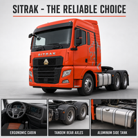 SINOTRUK SITRAK 6X4 Tracteur routier diesel d'occasion LHD avec moteur Weichai et caméra arrière personnalisable pour l'exportation