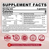 Gomitas de Maca Sin Azúcar Personalizadas, Rellenas de Ashwagandha, Gomitas Naturales para Energía, Apoyo al Estado de Ánimo y al Sistema Inmunológico, Gomitas Veganas de Maca