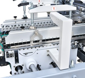 Système de pliage et de collage motorisé non temporisé JY850 pour boîtes ondulées rigides, machine de collage automatique haute vitesse pour plastique - Product Image 4